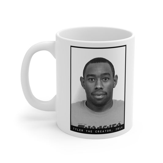 Taza con foto policial del rapero Tyler The Creator, 2014