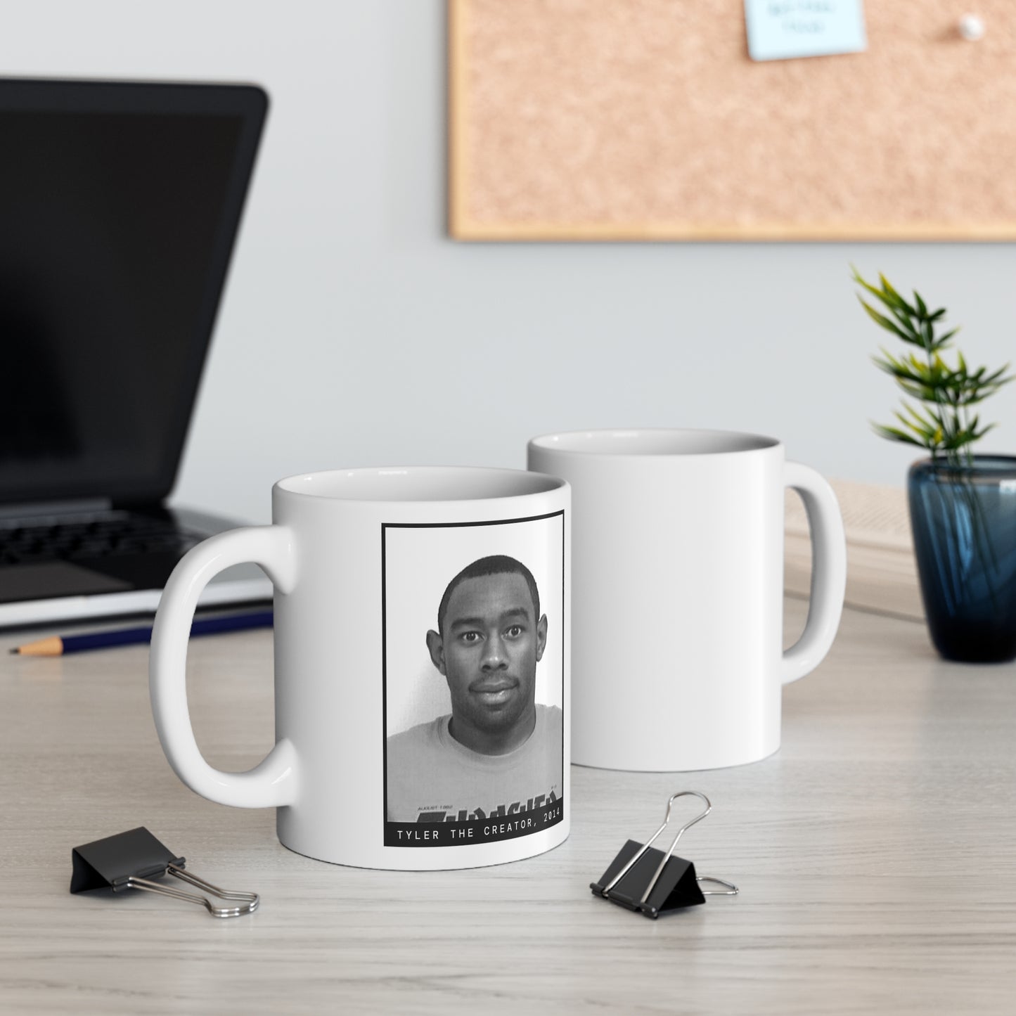 Taza con foto policial del rapero Tyler The Creator, 2014