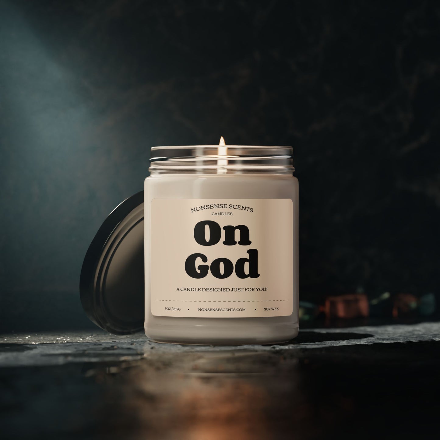 On God Scented Candle - Funny Gag Gift Candle by Nonsense Scents