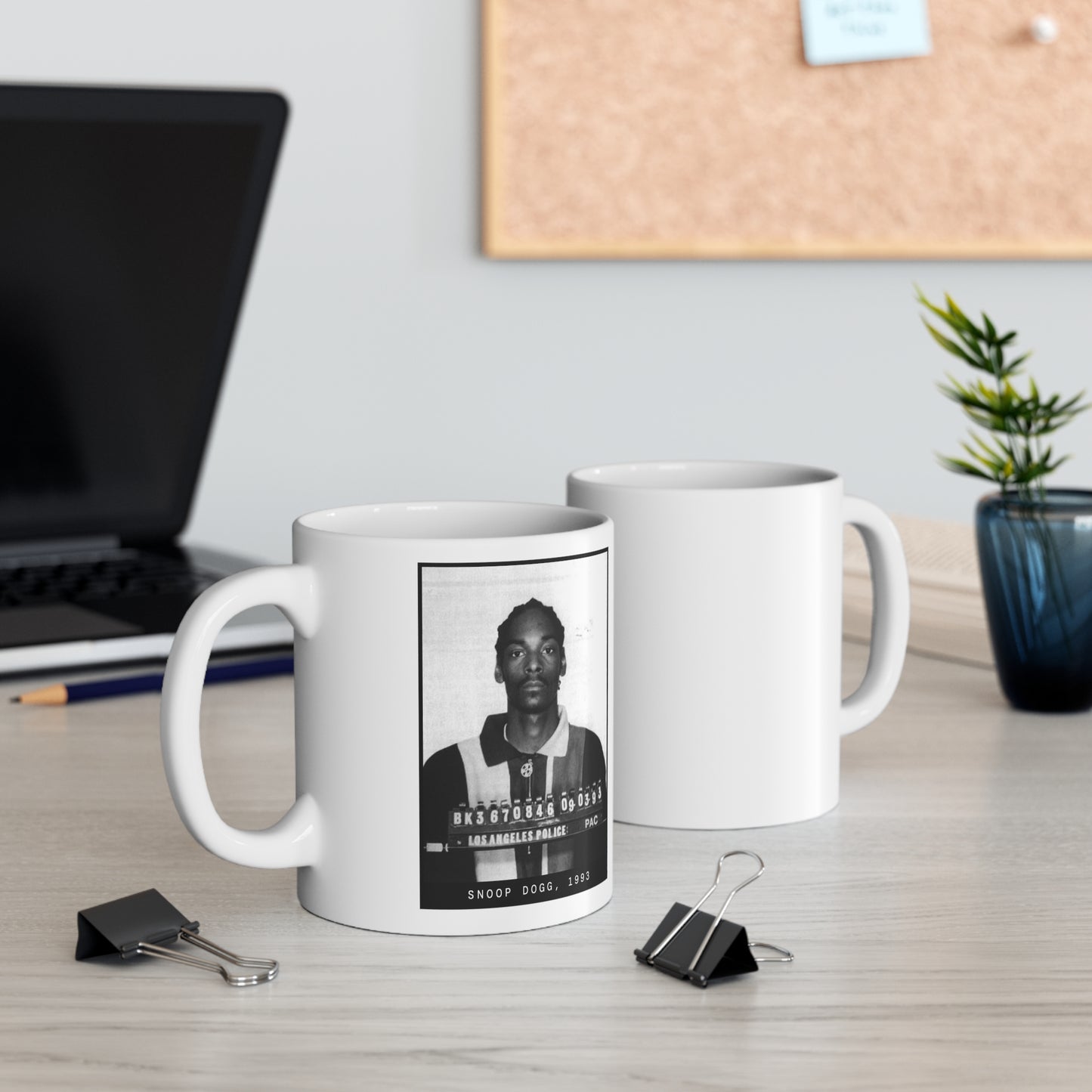 Taza con foto policial del rapero Snoop Dogg, 1993