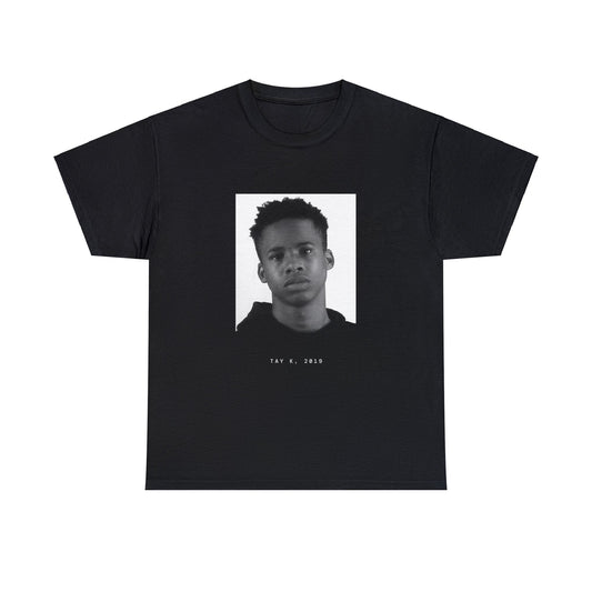 Camiseta con foto policial del rapero Tay K, 2019