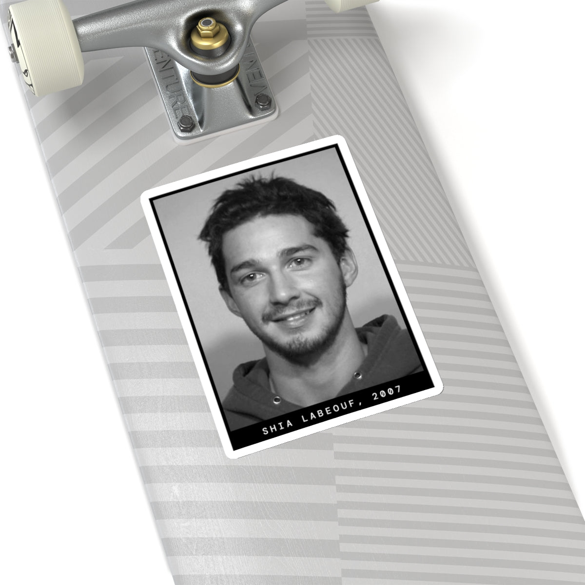 Pegatina de foto policial del actor Shia LaBeouf de 2007