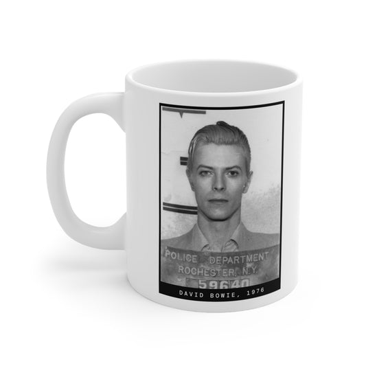 David Bowie, cantante de 1976, foto policial