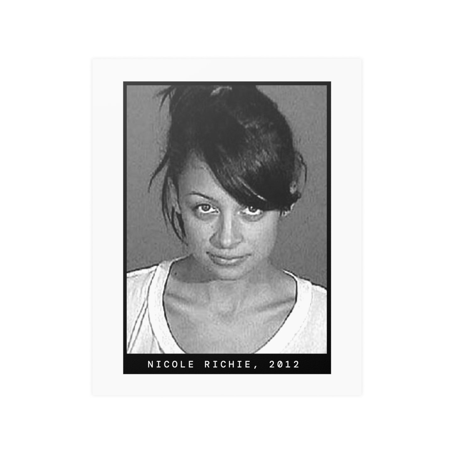 Póster de la foto policial de una celebridad de Nicole Richie, 2012