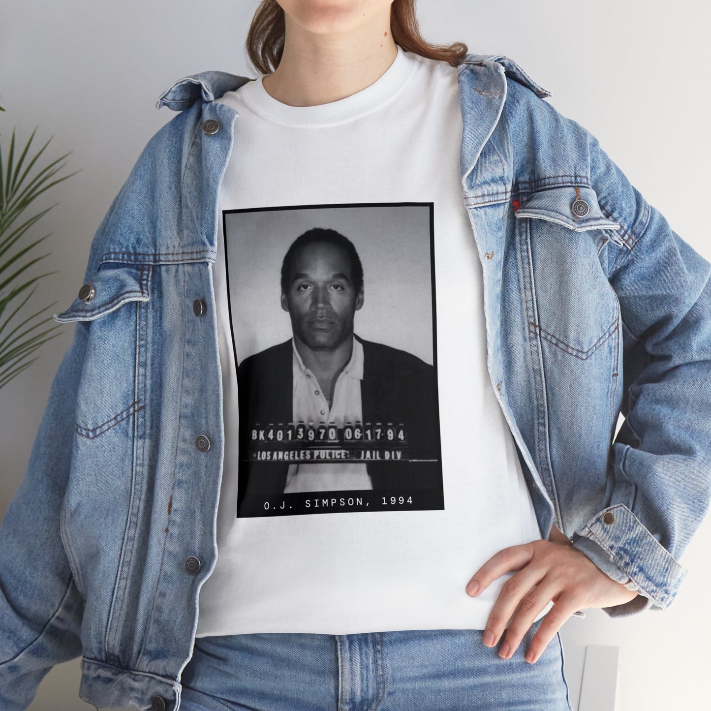 Camiseta con foto policial de OJ Simpson, 1994