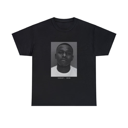 Camiseta con foto policial del rapero DaBaby, 2020