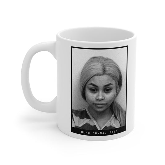 Taza con foto policial de celebridades de Blac Chyna, 2016