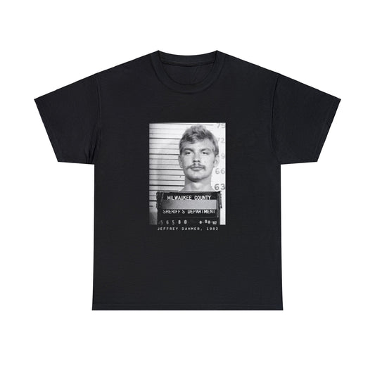 Camiseta con foto policial de Jeffrey Dahmer, asesino en serie de 1982