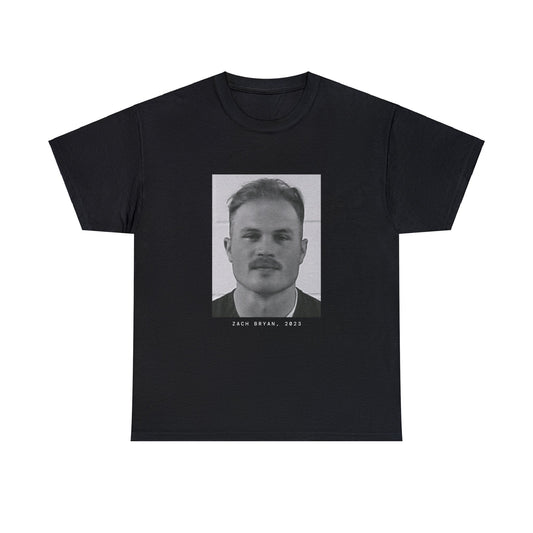 Camiseta con foto policial de Zach Bryan 2023, cantante