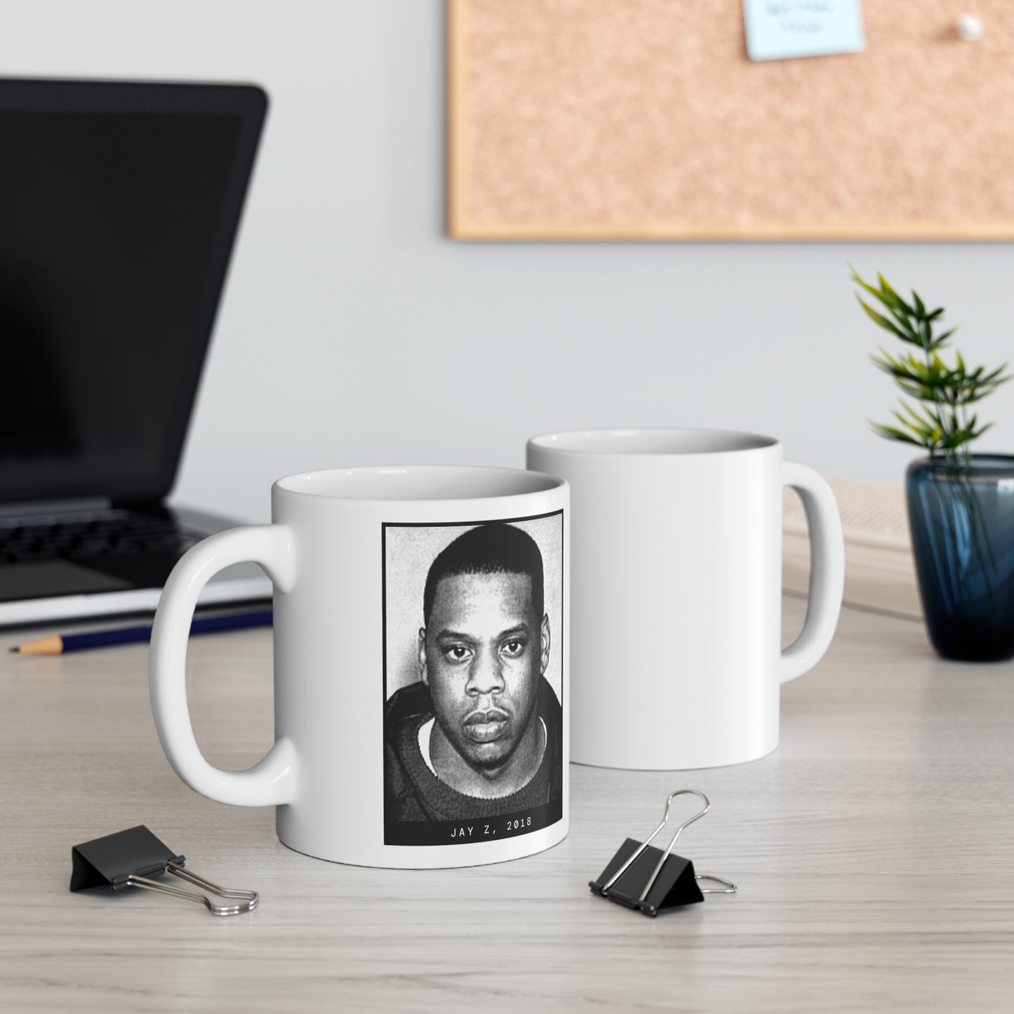 Taza con foto policial del rapero Jay Z de 2018