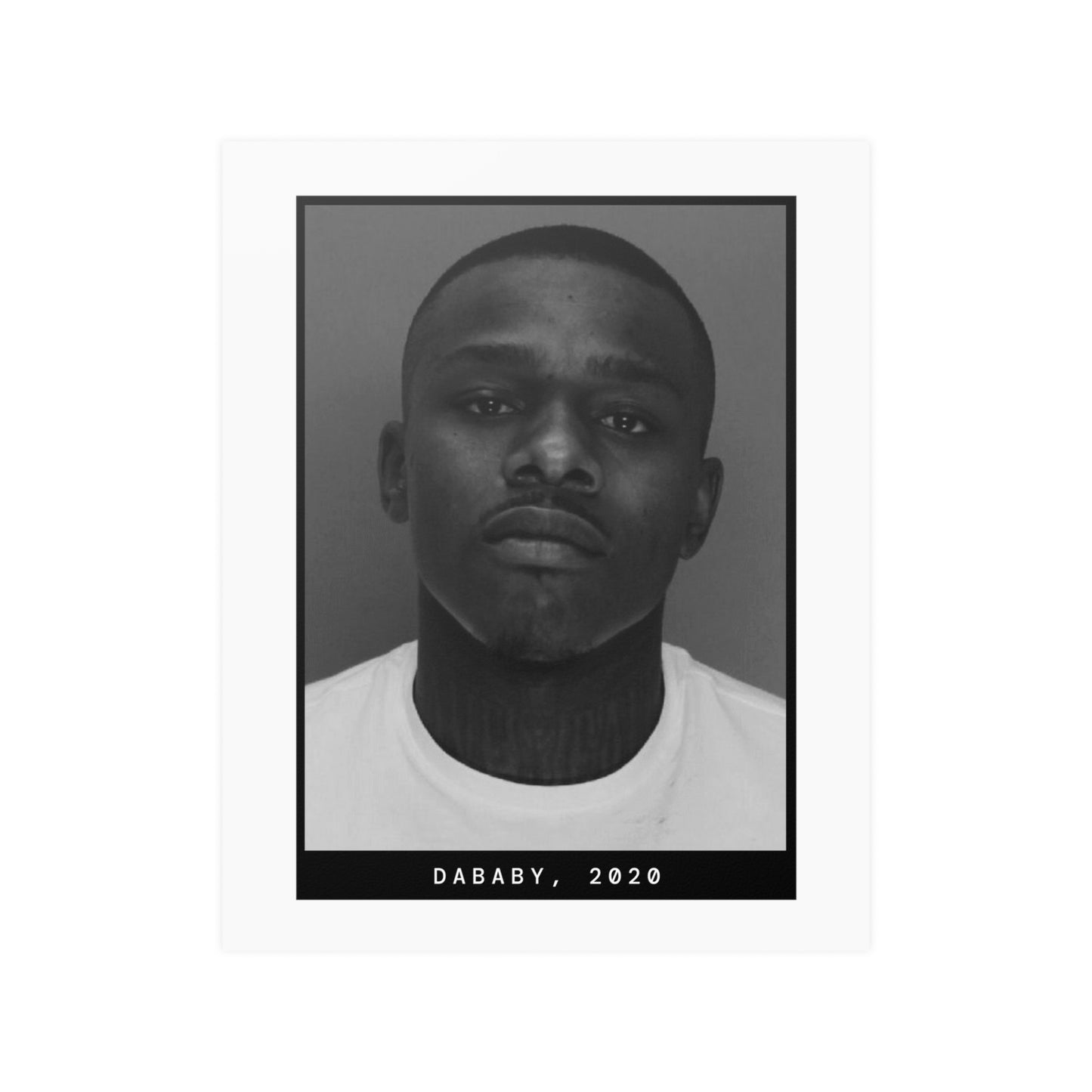 Póster de la foto policial del rapero DaBaby de 2020