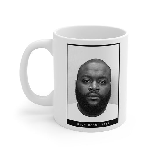 Taza con foto policial del rapero Rick Ross de 2011