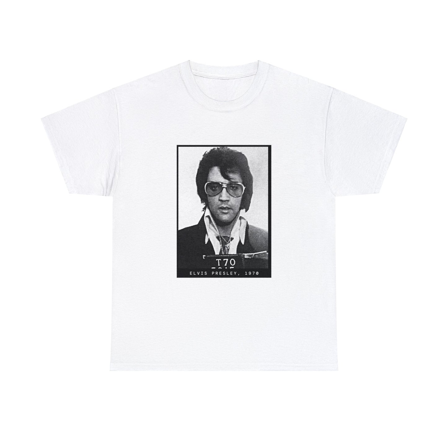 Camiseta con foto policial del cantante Elvis Presley, 1970