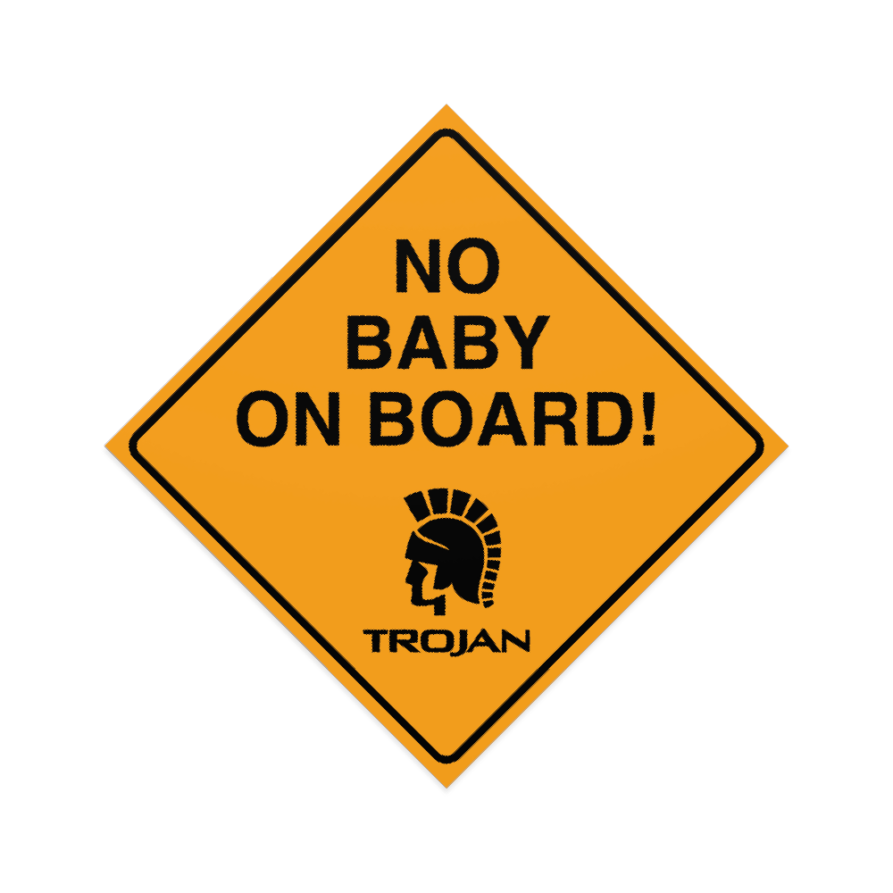 No Baby On Board Sticker Decal | Easy Peel & Stick | Funny Meme Bumper Sticker
