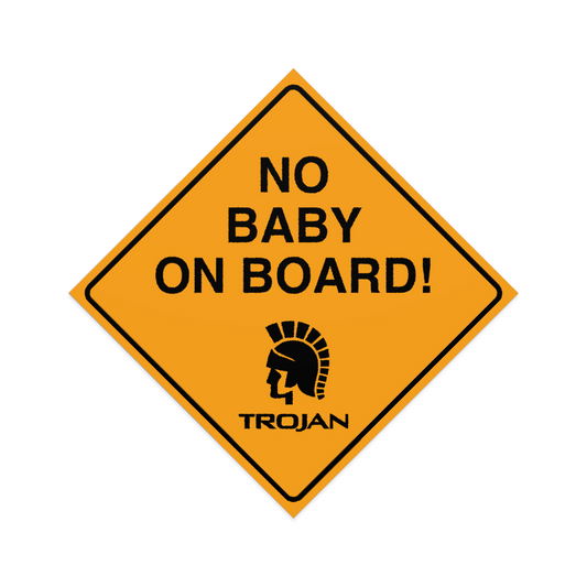 No Baby On Board Sticker Decal | Easy Peel & Stick | Funny Meme Bumper Sticker