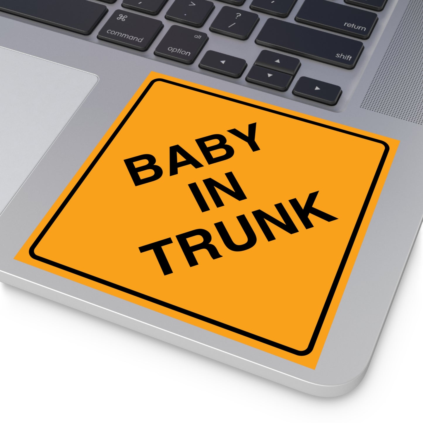 Baby In Trunk Sticker Decal | Easy Peel & Stick | Funny Meme Bumper Sticker
