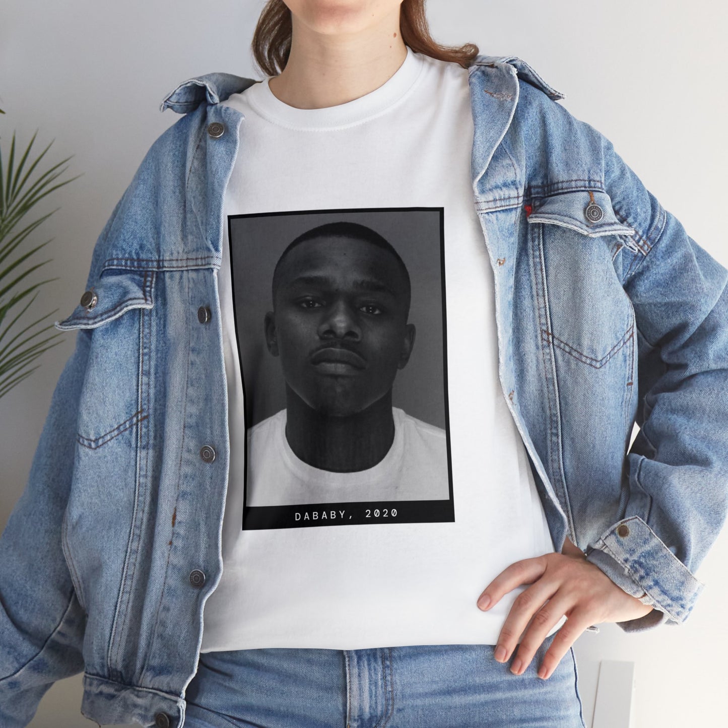 Camiseta con foto policial del rapero DaBaby, 2020