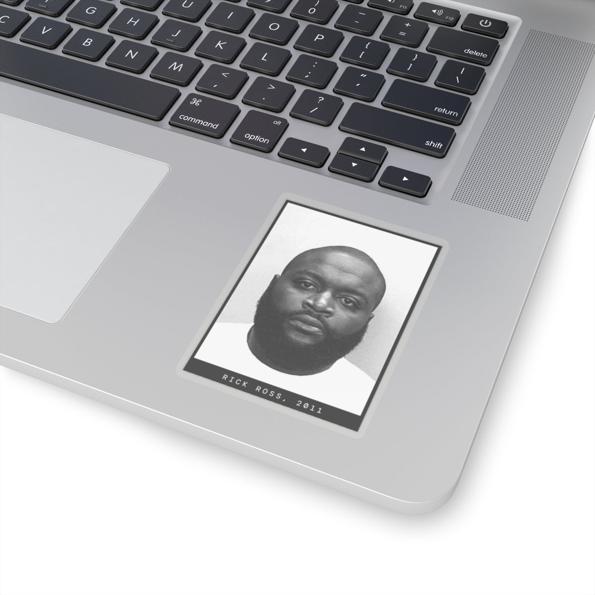 Pegatina de foto policial del rapero Rick Ross de 2011