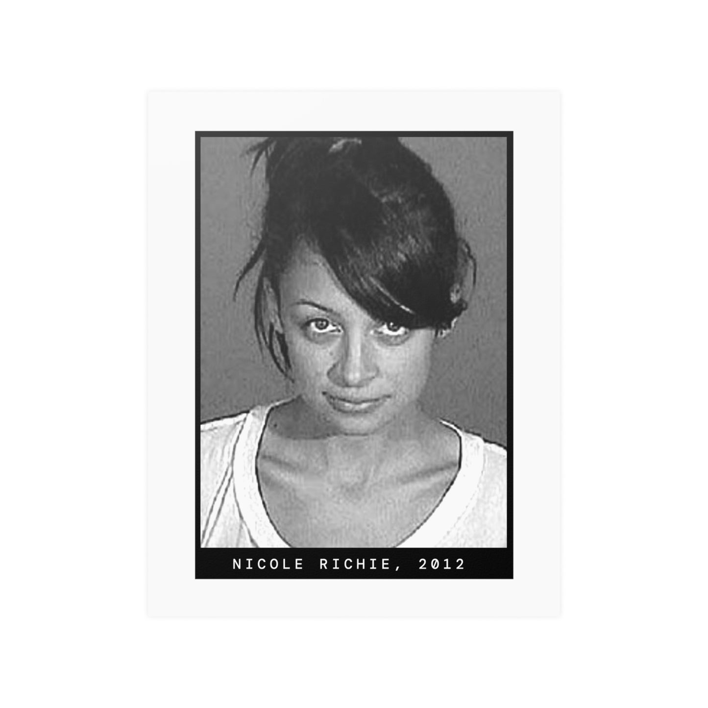 Póster de la foto policial de una celebridad de Nicole Richie, 2012