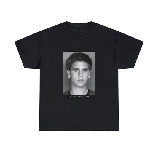 Camiseta con foto policial de un famoso de Scott Disick, 2001