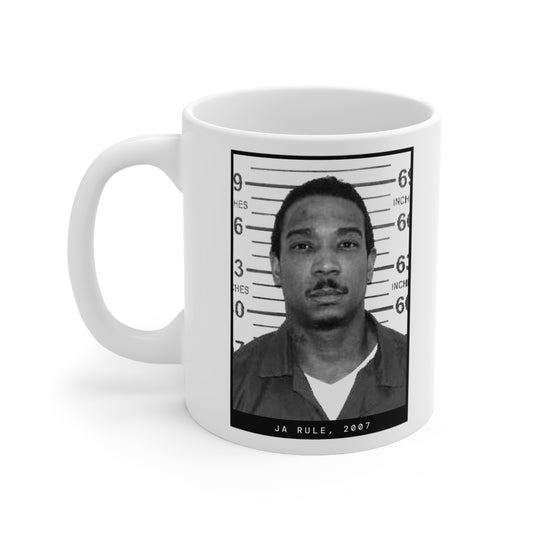 Taza con foto policial del rapero Ja Rule, 2007