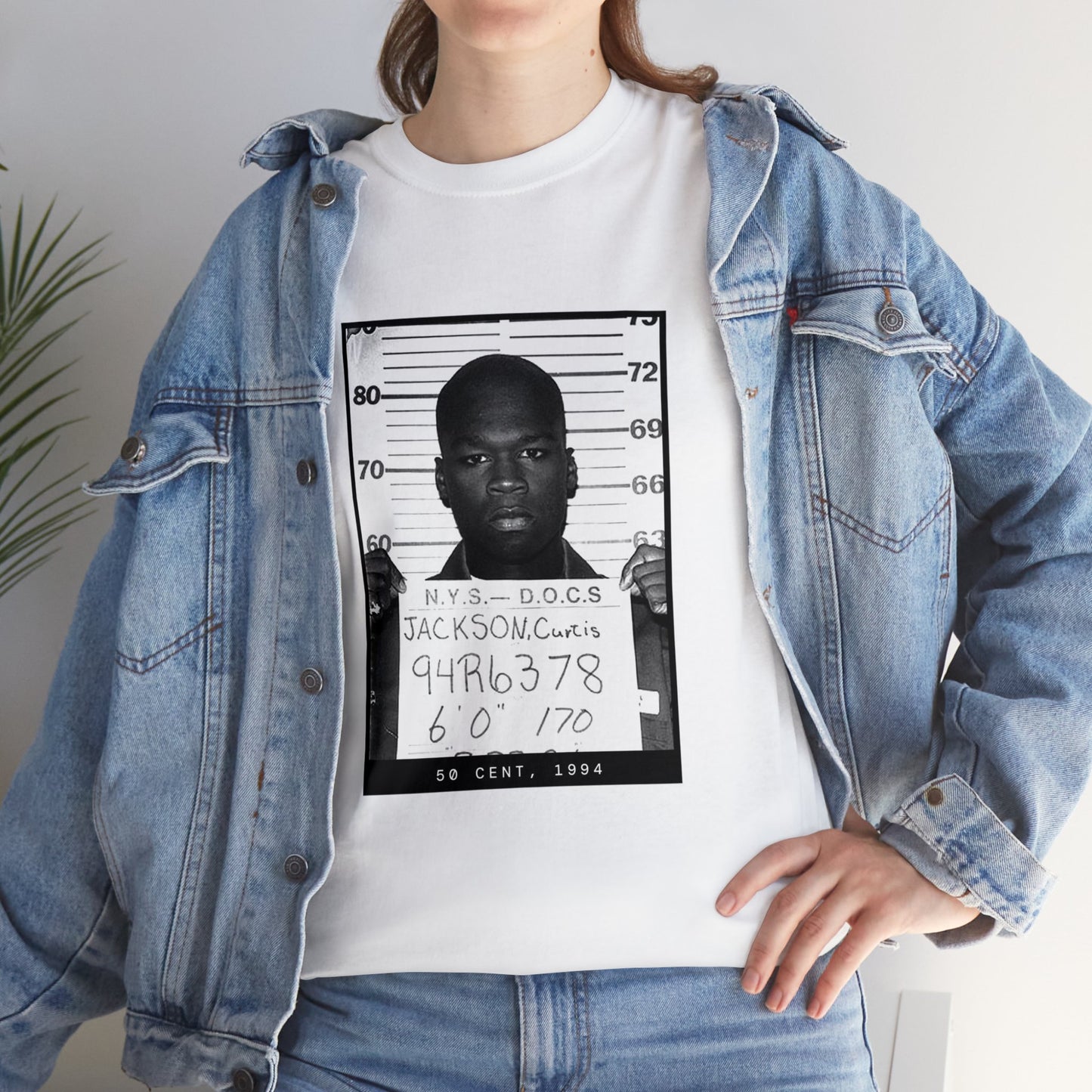Camiseta con foto policial de rapero de 50 Cent, 1994