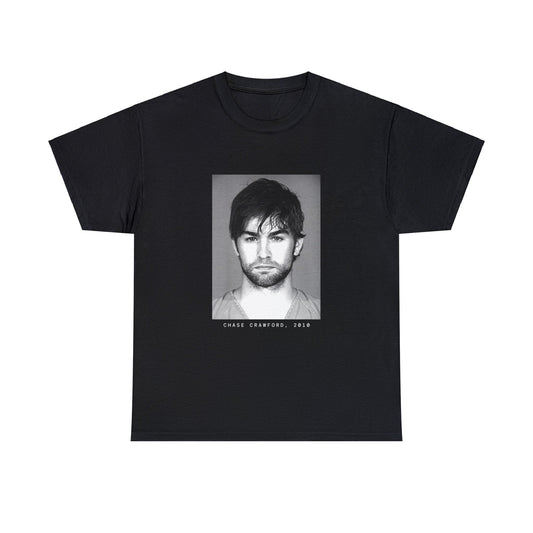 Camiseta con foto policial de famosos de Chase Crawford, 2010