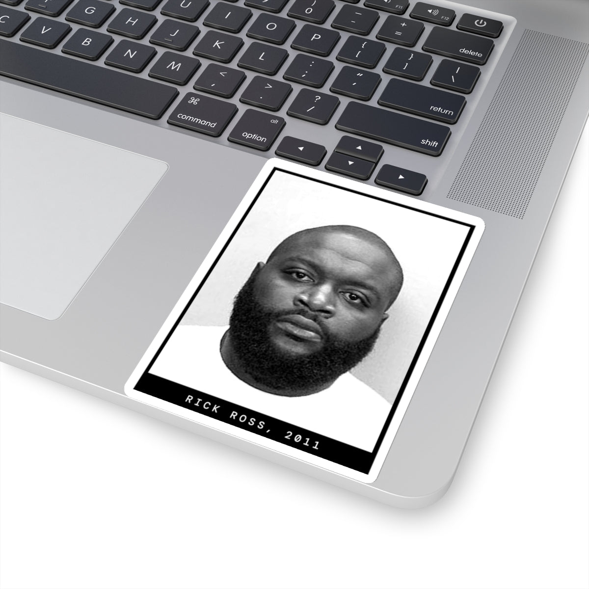 Pegatina de foto policial del rapero Rick Ross de 2011
