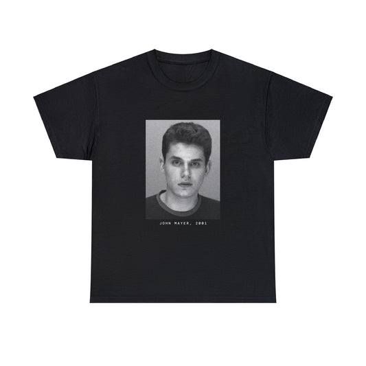 Camiseta con foto policial del cantante John Mayer, 2001