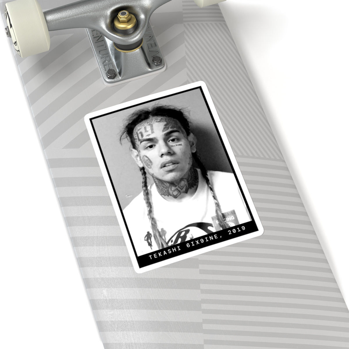 Pegatina de foto policial del rapero Tekashi 6ix9ine de 2019