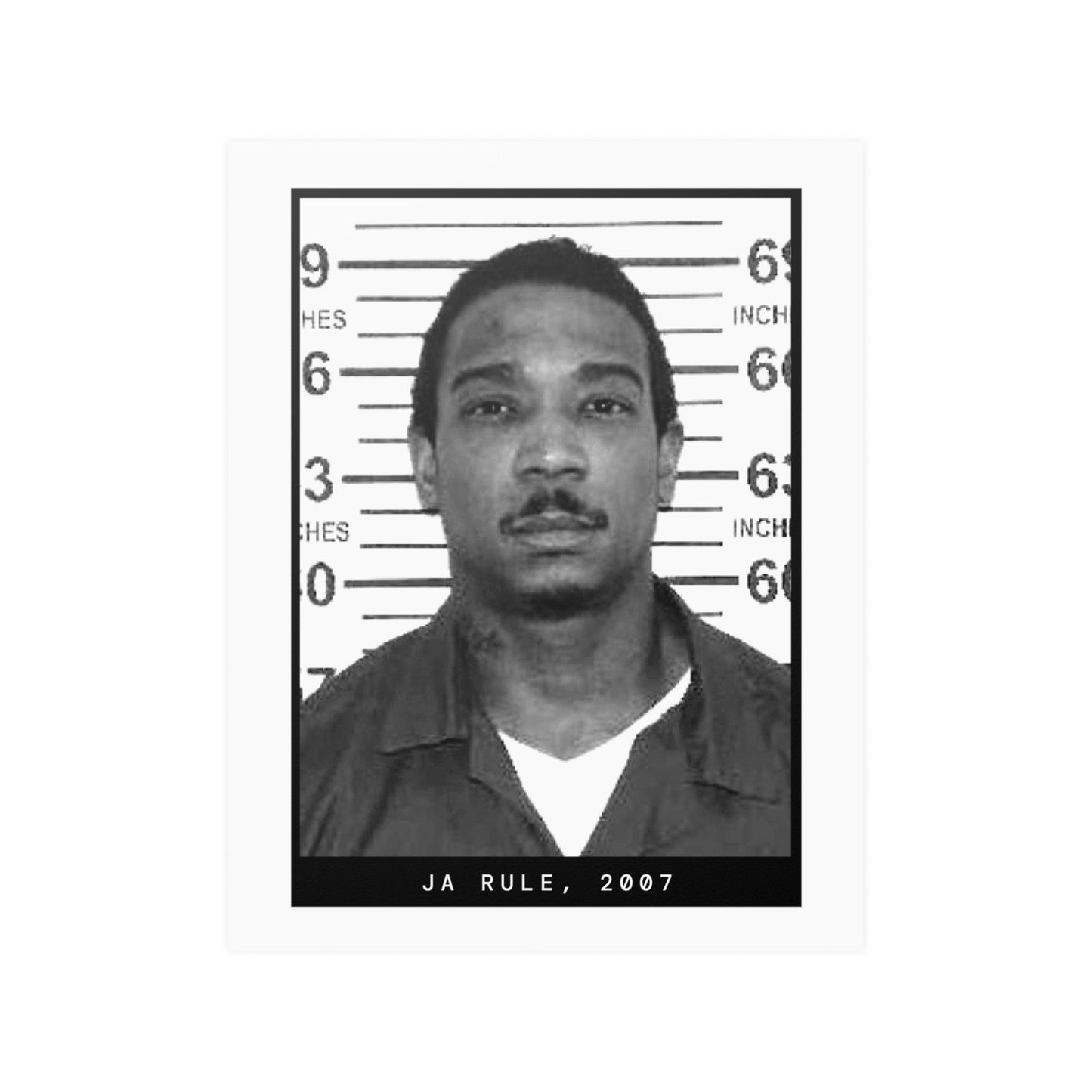 Póster de fotografía policial del rapero Ja Rule, 2007
