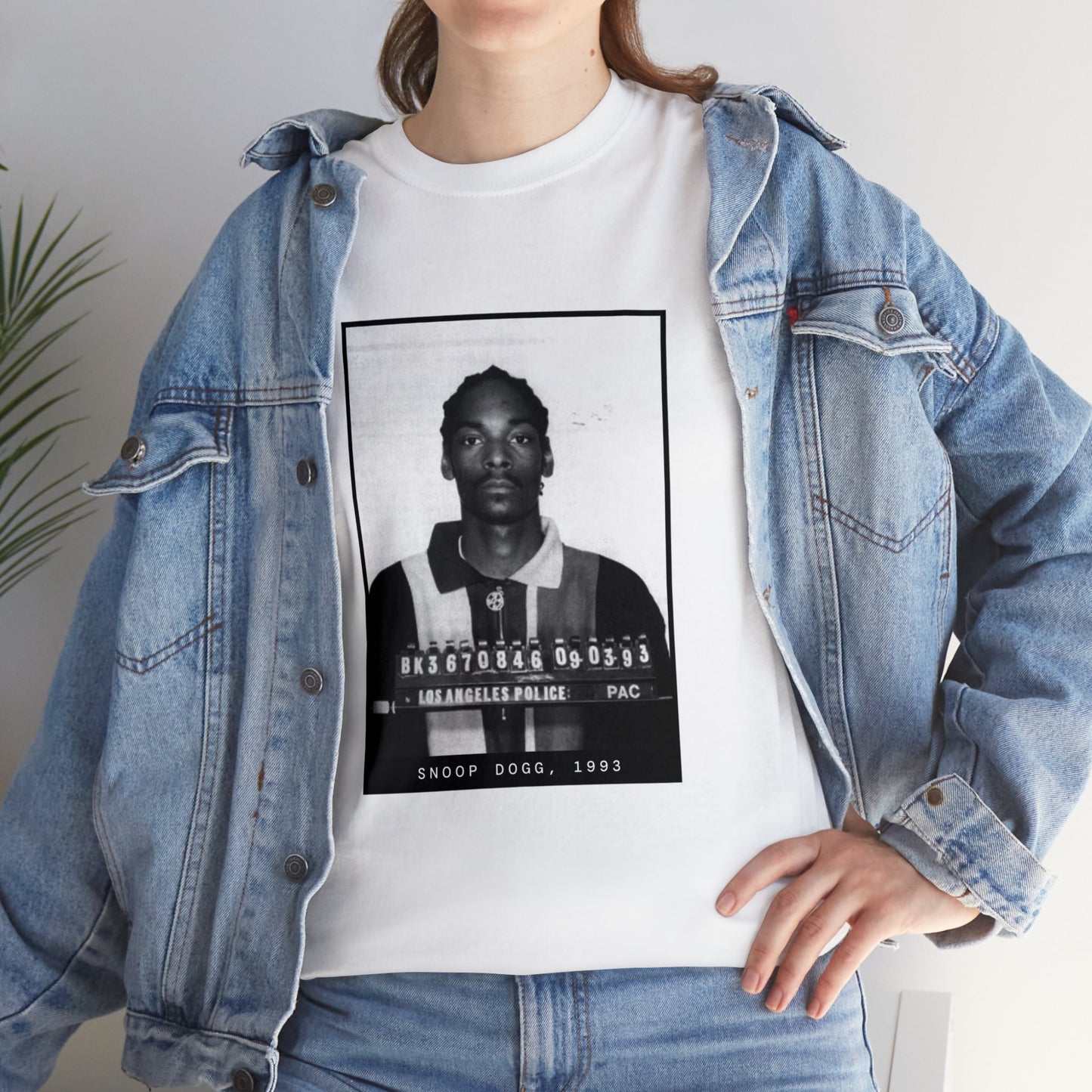 Camiseta con foto policial del rapero Snoop Dogg de 1993