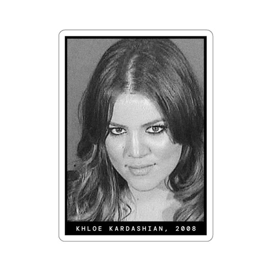 Pegatina de foto policial de celebridad de Khloe Kardashian, 2008