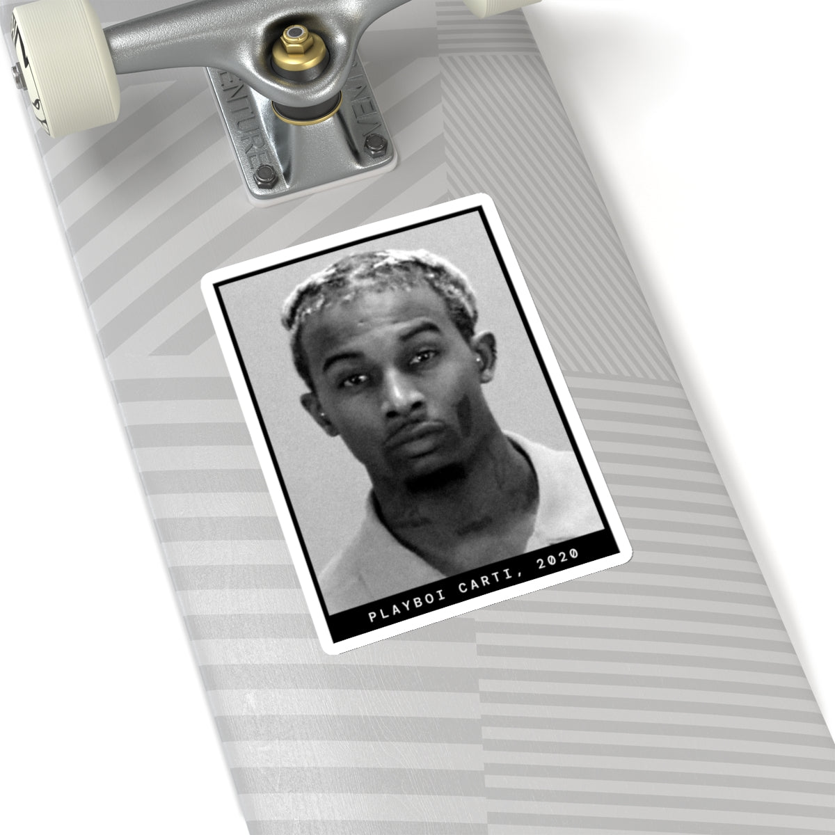 Pegatina de foto policial del rapero Playboi Carti de 2020