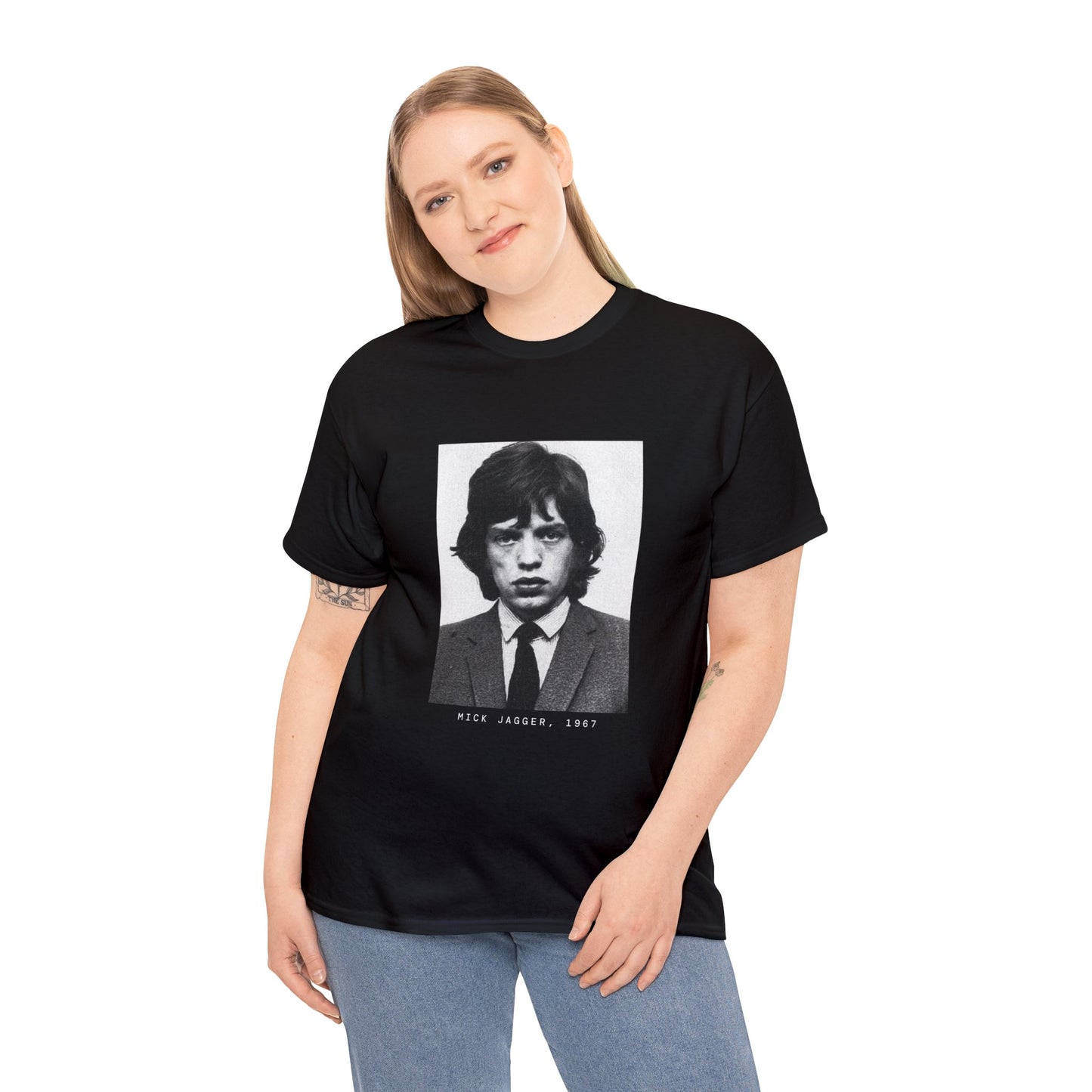 Camiseta con foto policial de Mick Jagger, 1967