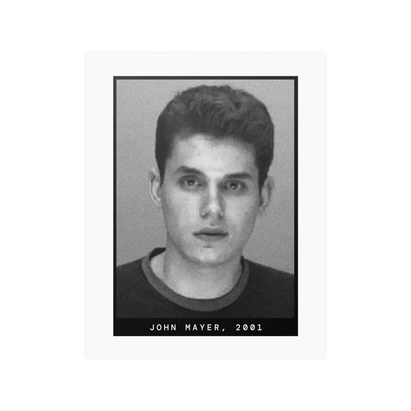 Póster de la foto policial del cantante John Mayer, 2001