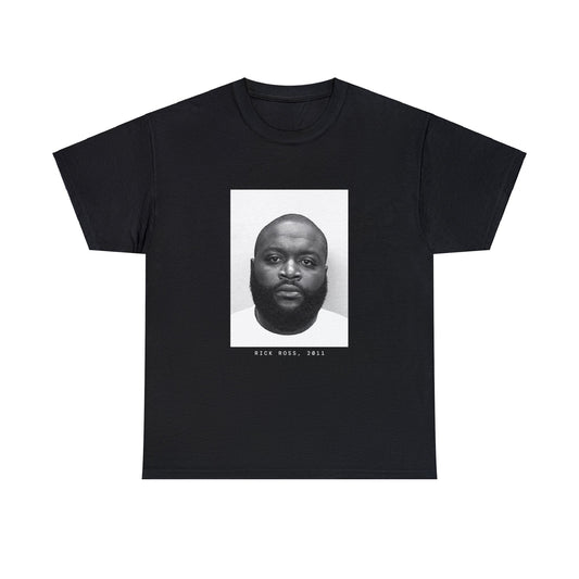 Camiseta con foto policial del rapero Rick Ross de 2011