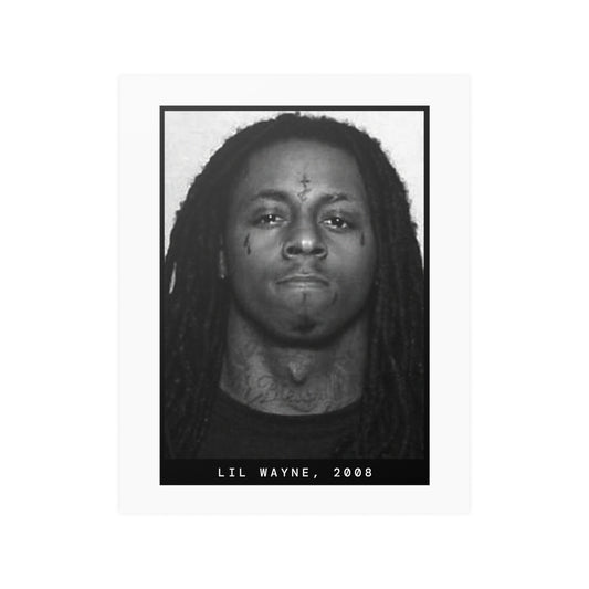 Póster de la foto policial del rapero Lil Wayne, 2008