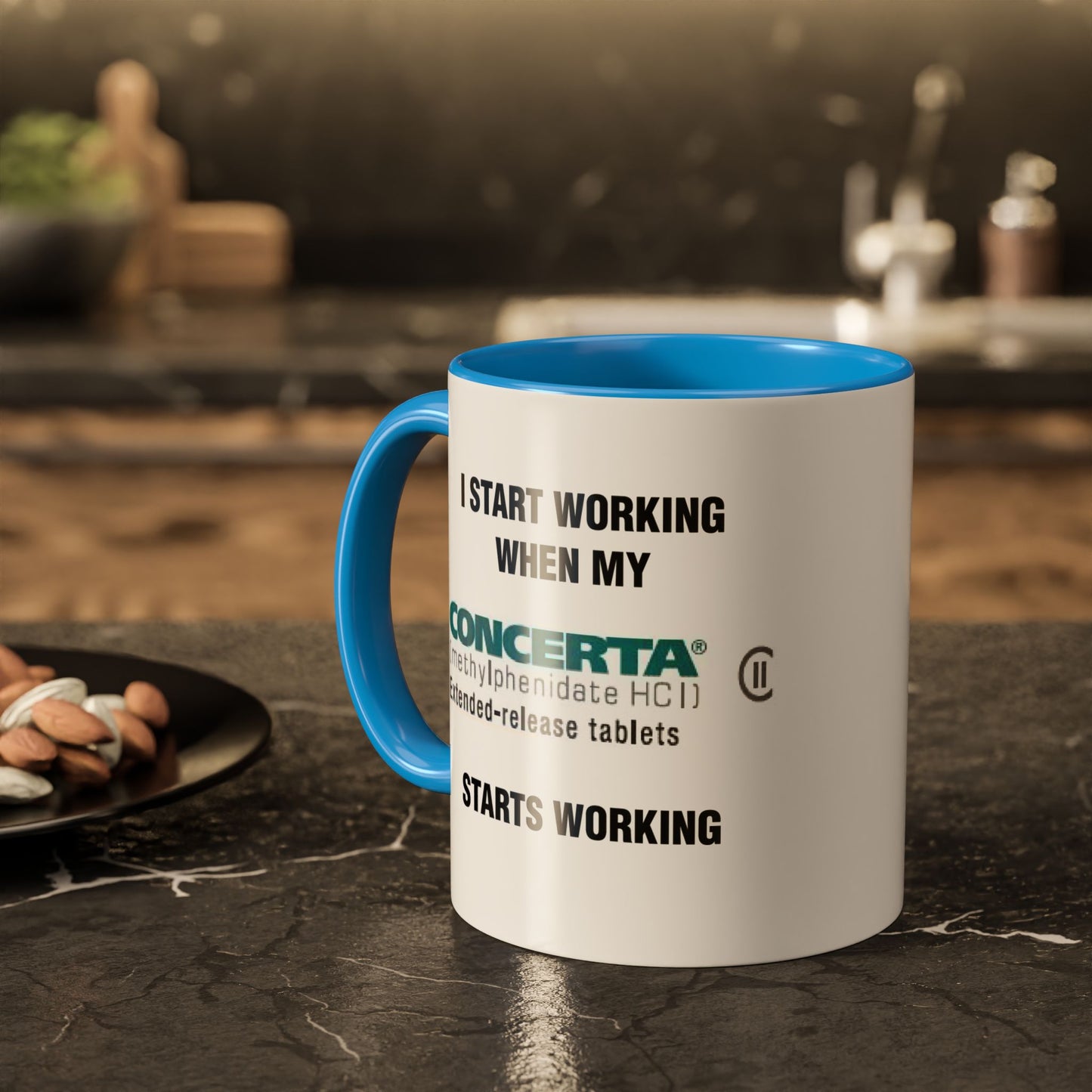 I Start Working When My Concerta Starts Working - Morning Meds Meme Mug