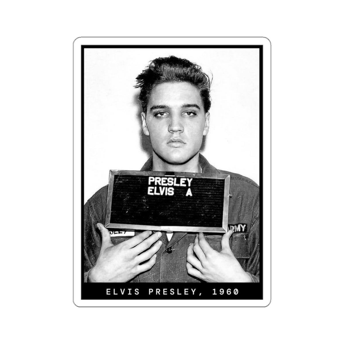 Elvis Presley, 1960 Singer Mugshot Sticker