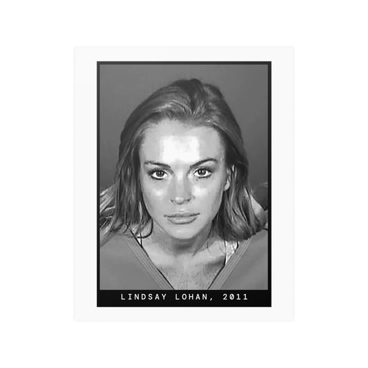 Póster de fotografía policial de Lindsay Lohan, actriz de 2011