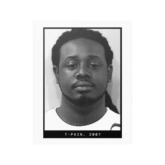 Póster de la foto policial del rapero T-Pain, 2007