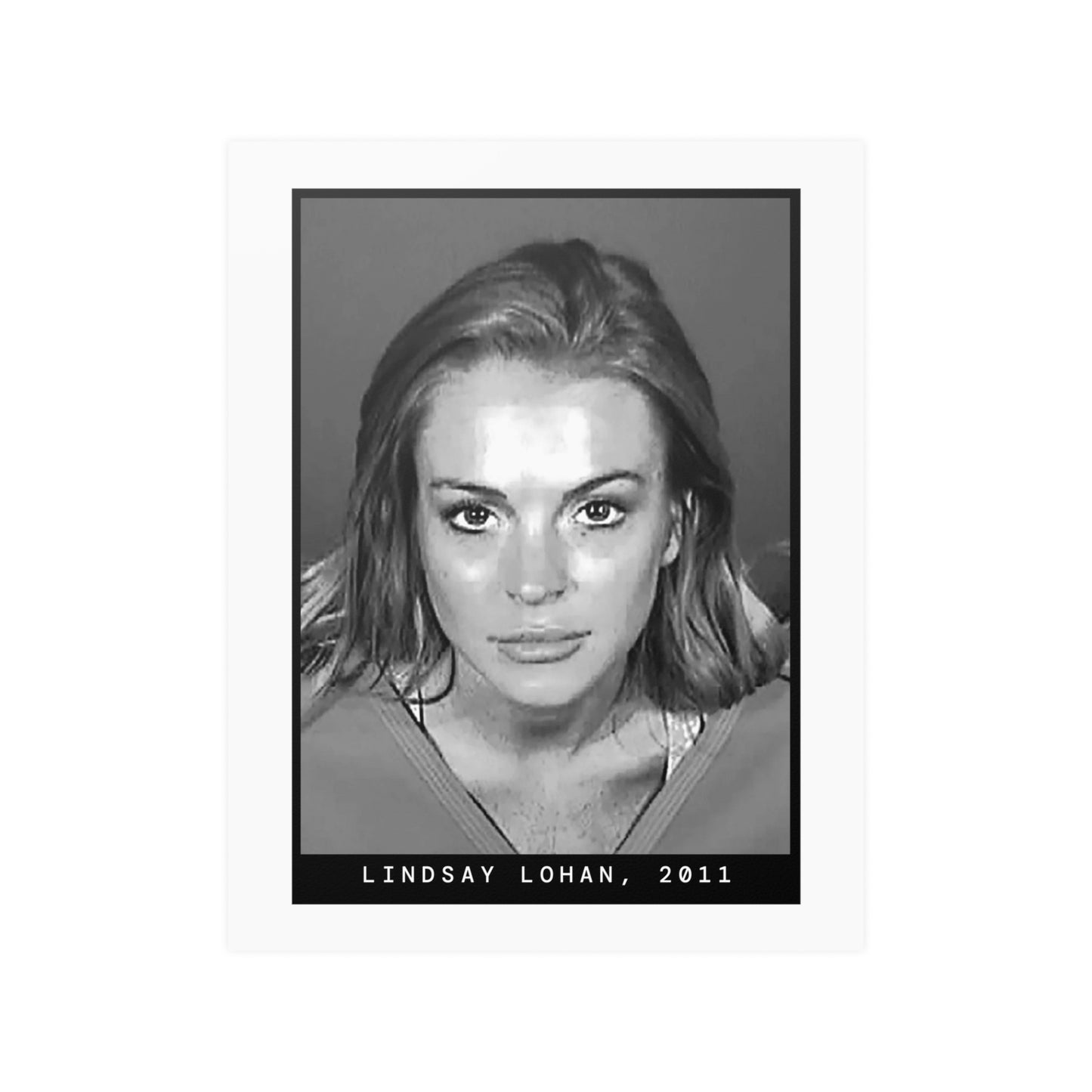 Póster de fotografía policial de Lindsay Lohan, actriz de 2011