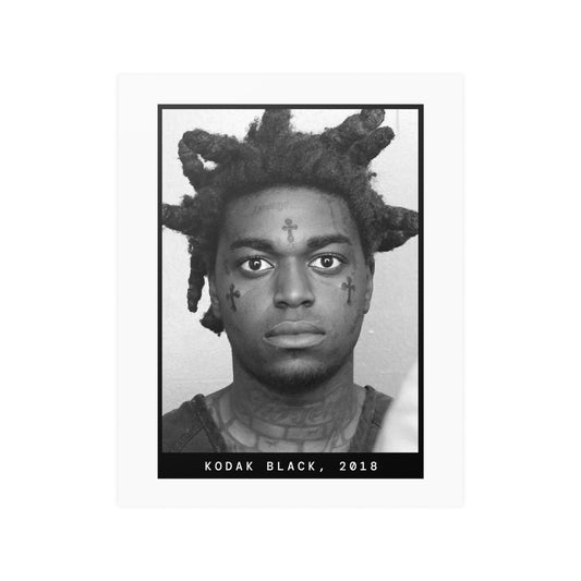 Póster de fotografía policial del rapero Kodak Black de 2018