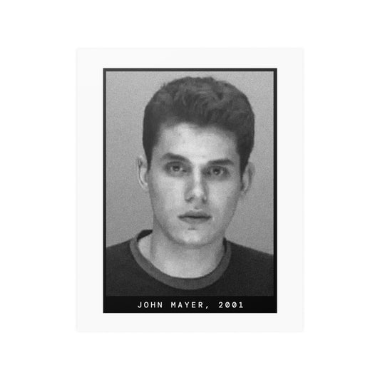 Póster de la foto policial del cantante John Mayer, 2001