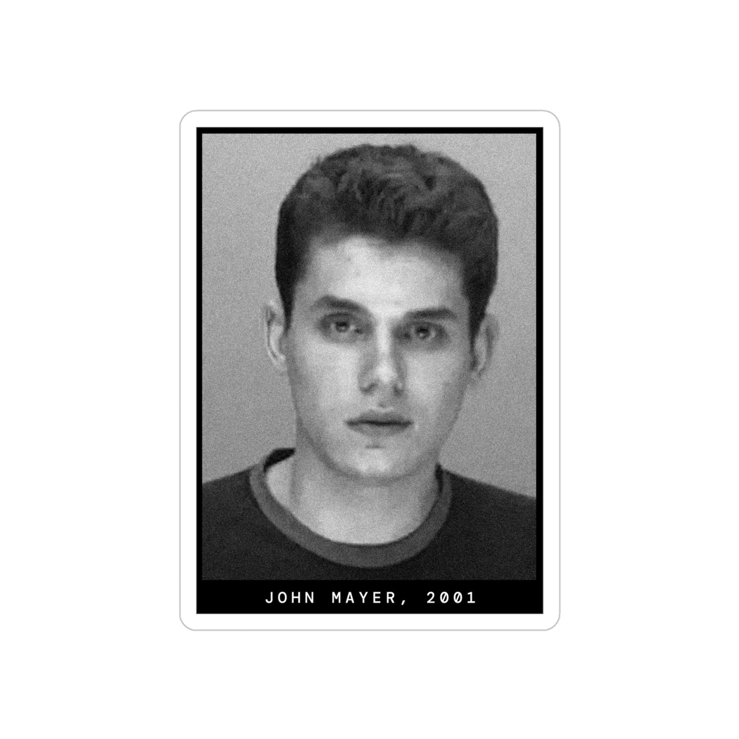 John Mayer, 2001 Mugshot Outdoor Sticker (3"x3" / 4"x4")