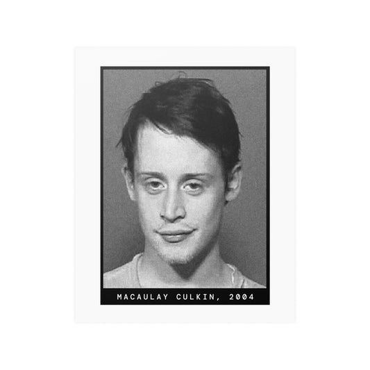 Póster de la foto policial de un famoso de Macaulay Culkin, 2004