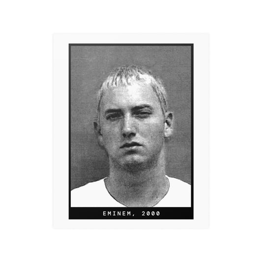 Póster de la foto policial del rapero Eminem, 2000