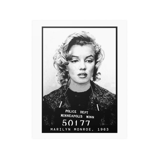 Póster de la foto policial de la actriz Marilyn Monroe, 1963