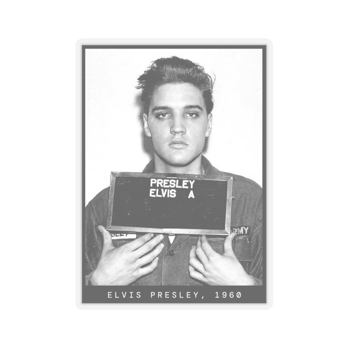 Elvis Presley, 1960 Singer Mugshot Sticker